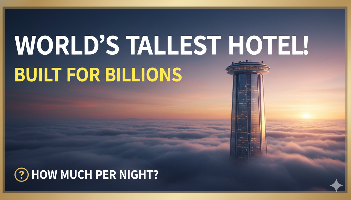 दुबई मरीना में खड़ी Ciel Tower की चमकदार इमारत, जो दुनिया का सबसे ऊंचा होटल है।