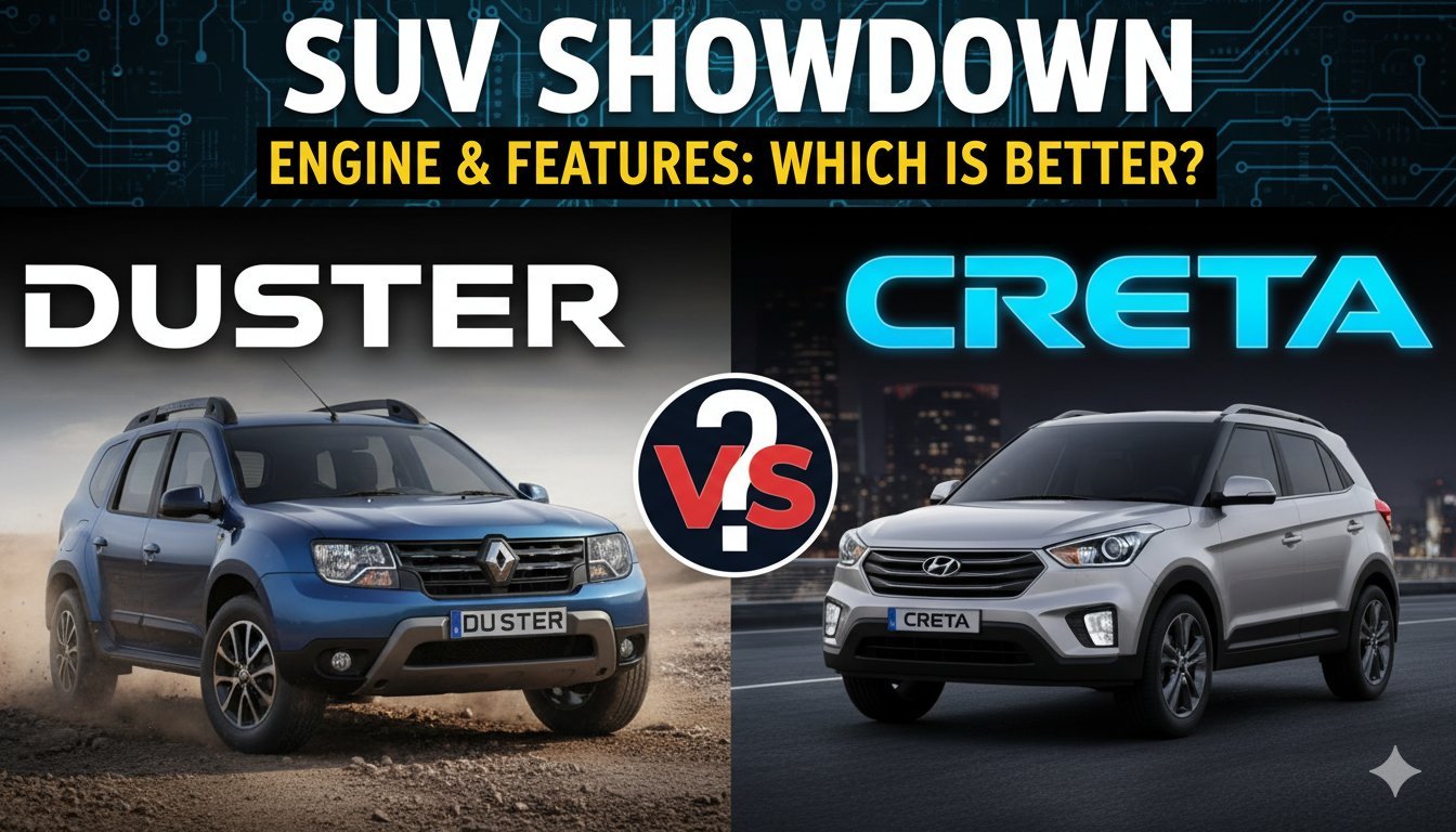 2026 Renault Duster और Hyundai Creta की साइड बाय साइड तुलना इमेज