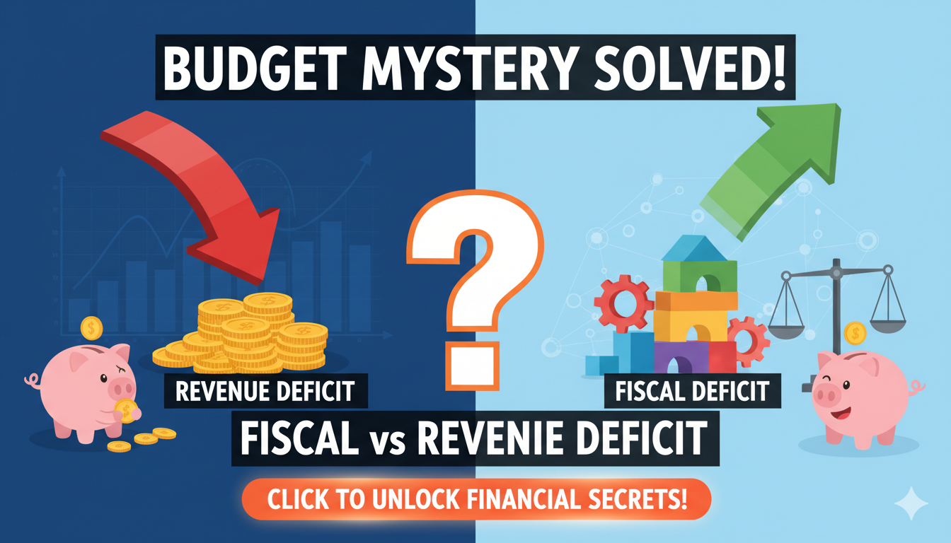 भारत के फिस्कल और रेवेन्यू डेफिसिट का ग्राफिकल प्रतिनिधित्व 2025-26 बजट में