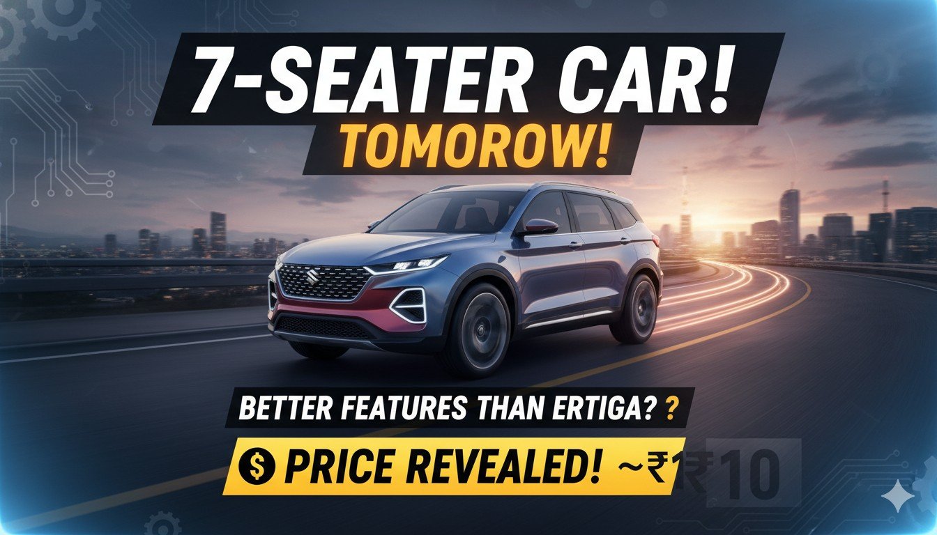 निसान ग्रैवाइट 7-सीटर MPV फ्रंट व्यू, बोल्ड ग्रिल और LED हेडलाइट्स के साथ