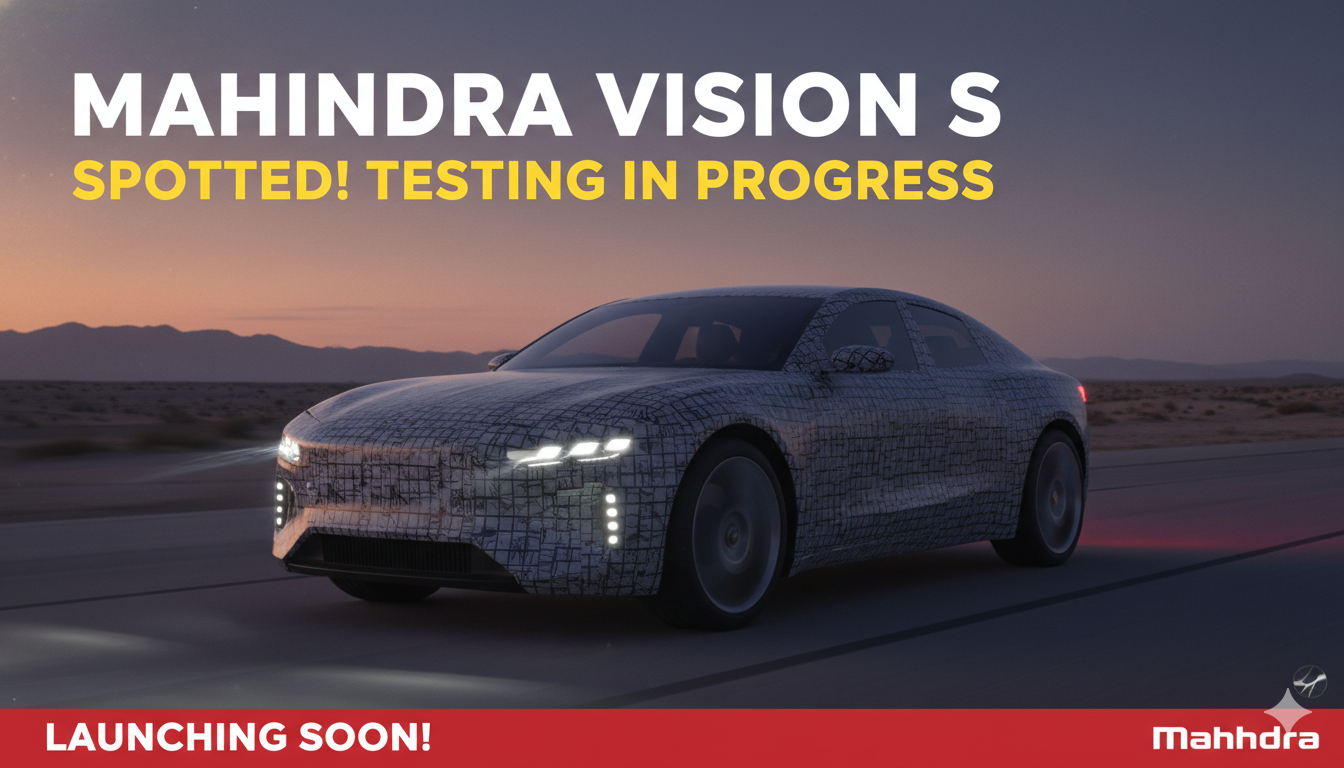 महिंद्रा Vision S SUV टेस्टिंग के दौरान कैमोफ्लाज में स्पॉट हुई, बॉक्सी और रग्ड डिजाइन के साथ
