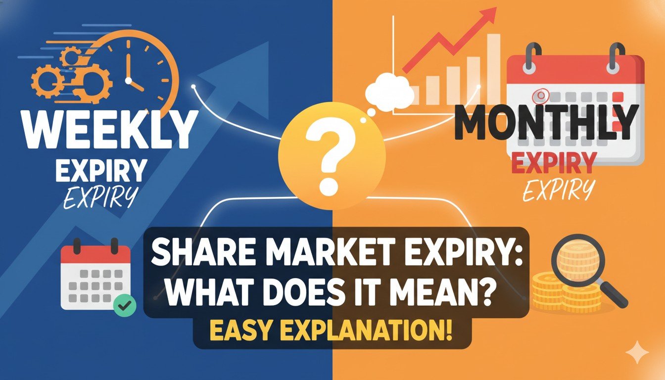 शेयर मार्केट में वीकली और मंथली एक्सपायरी की तुलना दिखाता ग्राफिक, Nifty और Bank Nifty इंडेक्स के साथ