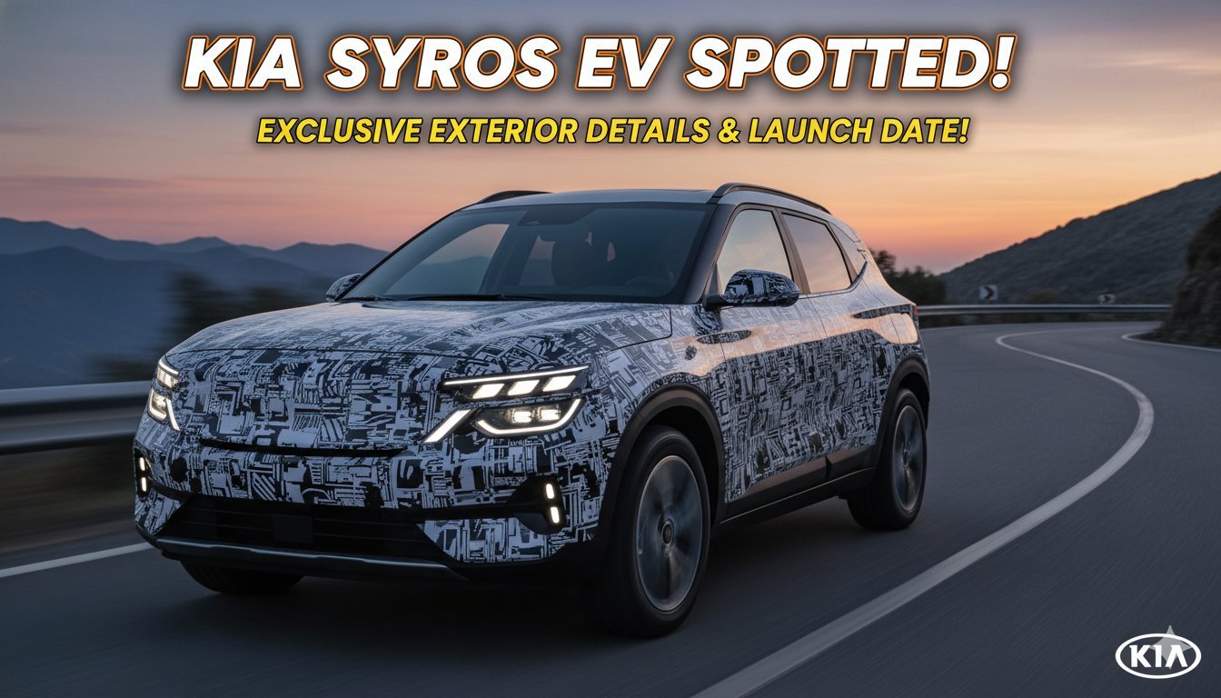 Kia Syros EV टेस्टिंग के दौरान स्पॉट हुई, बॉक्सी डिजाइन और चार्जिंग फ्लैप के साथ कैमोफ्लाज में
