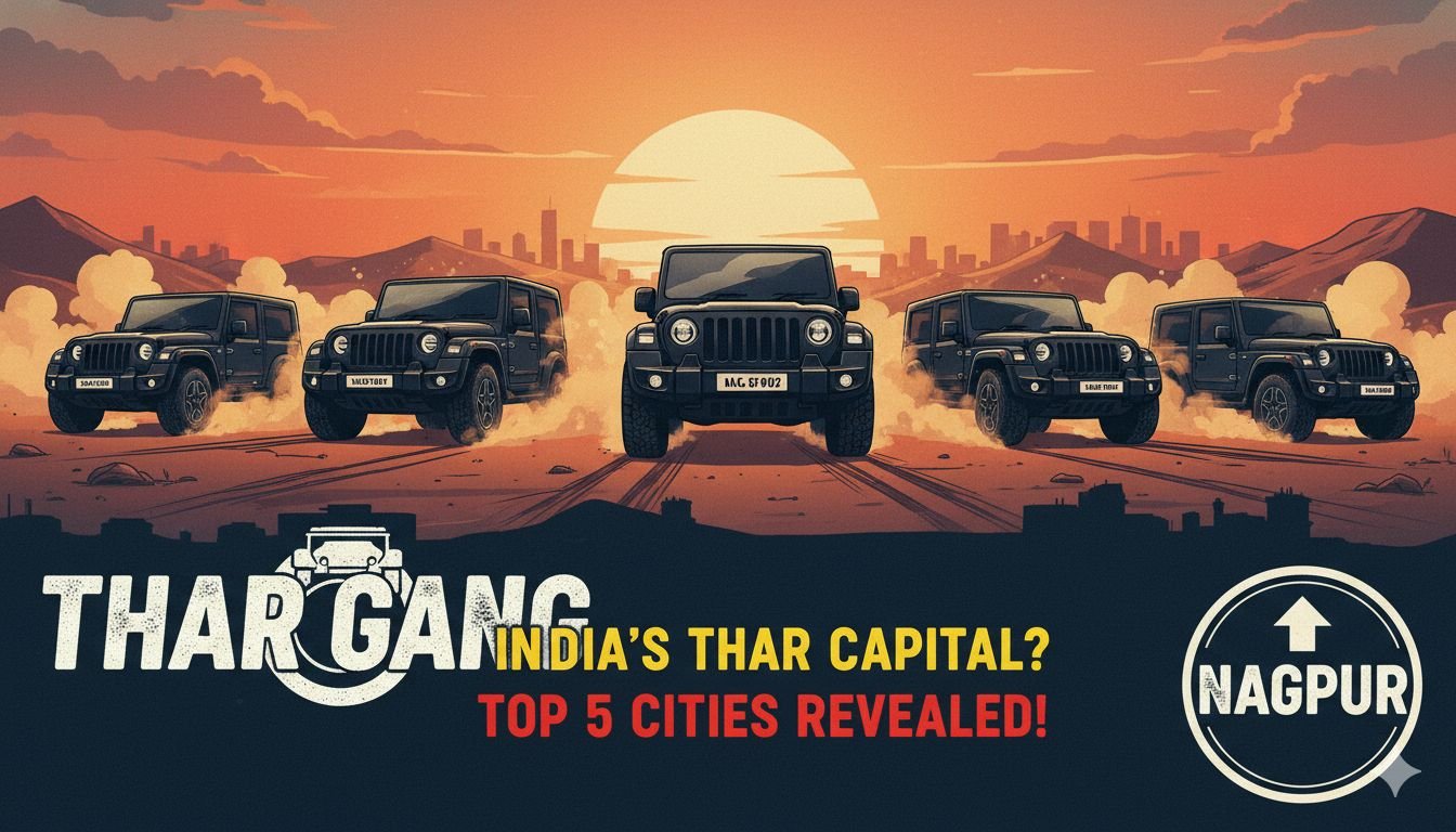 भारत के टॉप शहरों में महिंद्रा थार की सबसे ज्यादा संख्या वाली लिस्ट, दिल्ली-एनसीआर में थार गैंग
